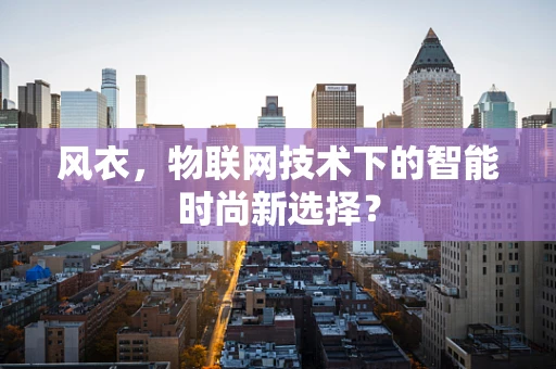 风衣，物联网技术下的智能时尚新选择？