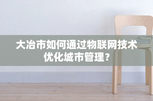 大冶市如何通过物联网技术优化城市管理？