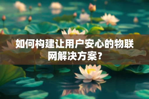 如何构建让用户安心的物联网解决方案？