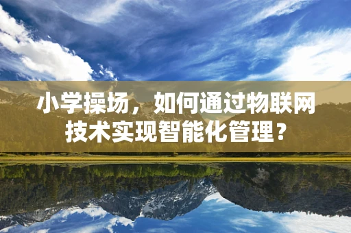小学操场，如何通过物联网技术实现智能化管理？