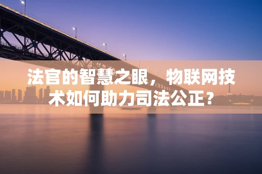 法官的智慧之眼，物联网技术如何助力司法公正？