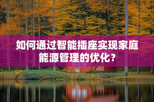 如何通过智能插座实现家庭能源管理的优化？