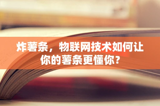 炸薯条，物联网技术如何让你的薯条更懂你？