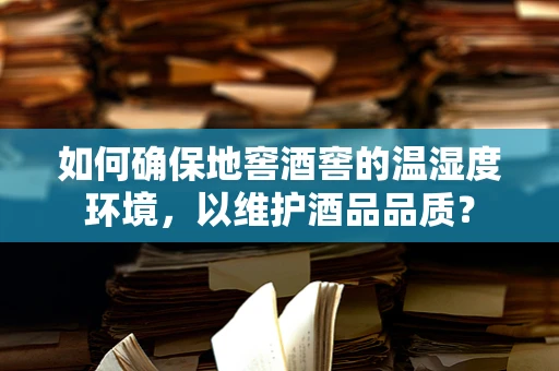如何确保地窖酒窖的温湿度环境，以维护酒品品质？