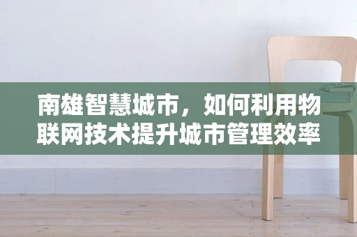 南雄智慧城市，如何利用物联网技术提升城市管理效率？