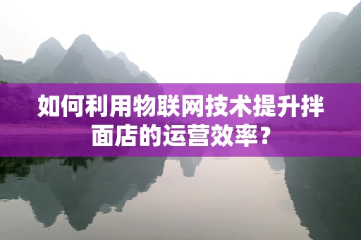 如何利用物联网技术提升拌面店的运营效率？