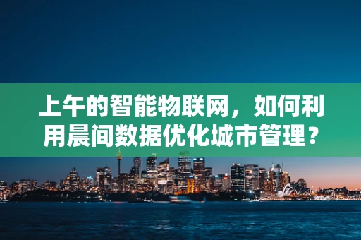 上午的智能物联网，如何利用晨间数据优化城市管理？