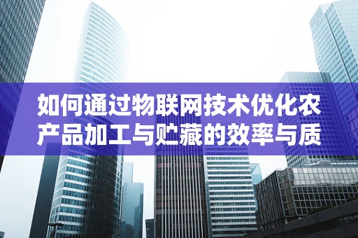 如何通过物联网技术优化农产品加工与贮藏的效率与质量？
