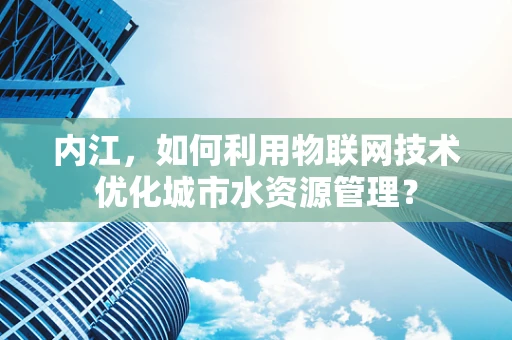 内江，如何利用物联网技术优化城市水资源管理？