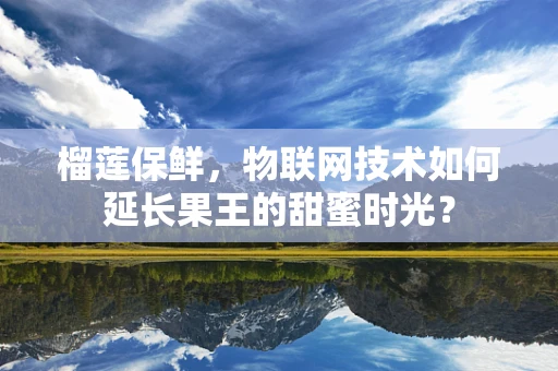 榴莲保鲜，物联网技术如何延长果王的甜蜜时光？