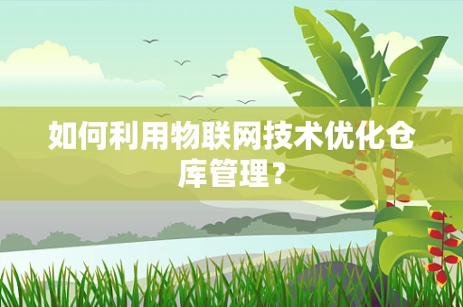 如何利用物联网技术优化仓库管理？