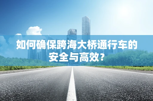 如何确保跨海大桥通行车的安全与高效？