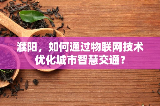 濮阳，如何通过物联网技术优化城市智慧交通？