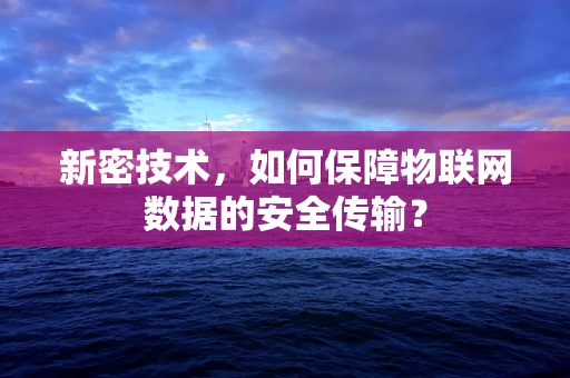 新密技术，如何保障物联网数据的安全传输？