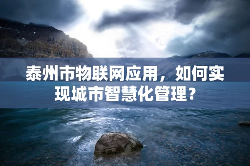 泰州市物联网应用，如何实现城市智慧化管理？