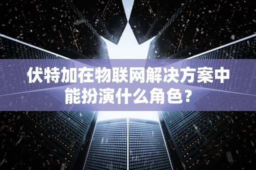 伏特加在物联网解决方案中能扮演什么角色？