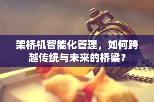 架桥机智能化管理，如何跨越传统与未来的桥梁？