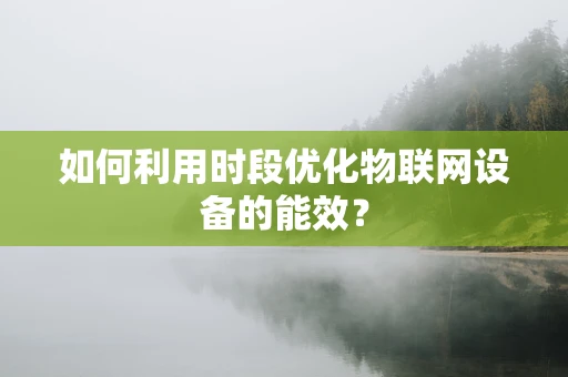 如何利用时段优化物联网设备的能效？