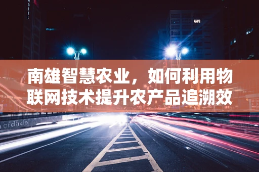 南雄智慧农业，如何利用物联网技术提升农产品追溯效率？