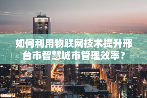 如何利用物联网技术提升邢台市智慧城市管理效率？