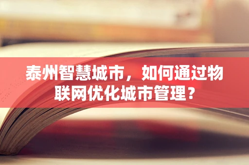 泰州智慧城市，如何通过物联网优化城市管理？