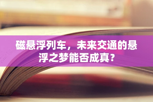 磁悬浮列车，未来交通的悬浮之梦能否成真？