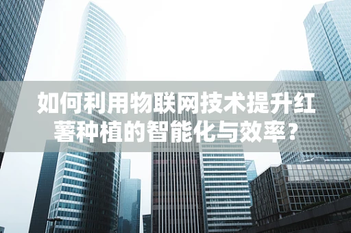 如何利用物联网技术提升红薯种植的智能化与效率？