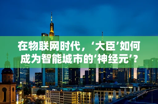 在物联网时代，‘大臣’如何成为智能城市的‘神经元’？