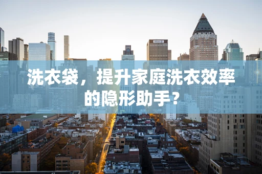 洗衣袋，提升家庭洗衣效率的隐形助手？