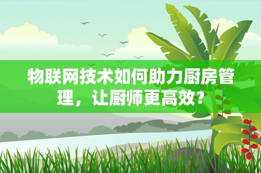 物联网技术如何助力厨房管理，让厨师更高效？