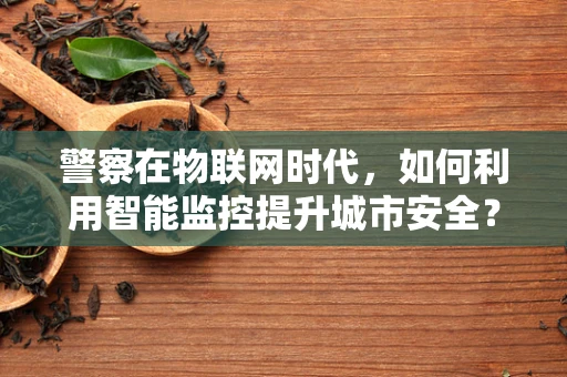 警察在物联网时代，如何利用智能监控提升城市安全？