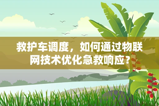 救护车调度，如何通过物联网技术优化急救响应？