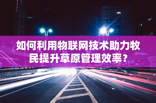 如何利用物联网技术助力牧民提升草原管理效率？