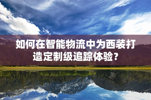 如何在智能物流中为西装打造定制级追踪体验？
