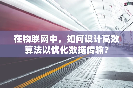 在物联网中，如何设计高效算法以优化数据传输？