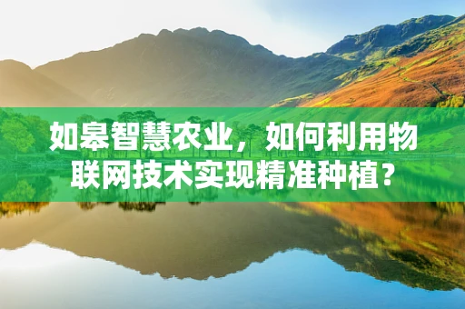 如皋智慧农业，如何利用物联网技术实现精准种植？
