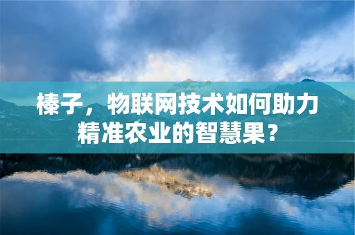 榛子，物联网技术如何助力精准农业的智慧果？