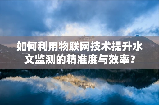 如何利用物联网技术提升水文监测的精准度与效率？