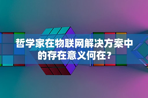 哲学家在物联网解决方案中的存在意义何在？
