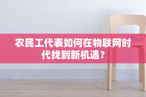 农民工代表如何在物联网时代找到新机遇？