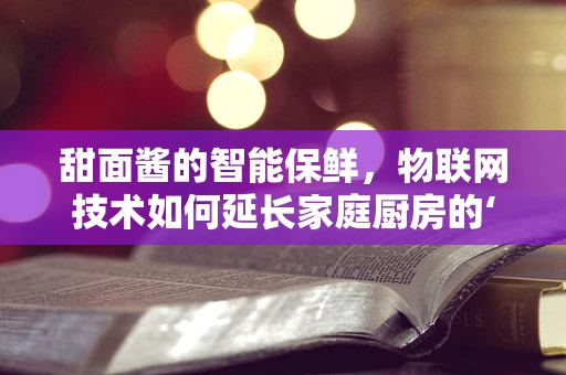 甜面酱的智能保鲜，物联网技术如何延长家庭厨房的‘甜蜜’时光？