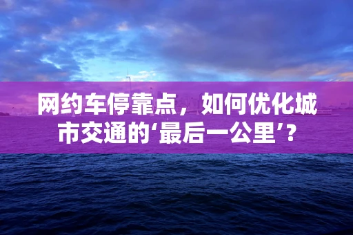 网约车停靠点，如何优化城市交通的‘最后一公里’？