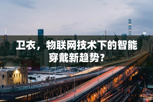 卫衣，物联网技术下的智能穿戴新趋势？