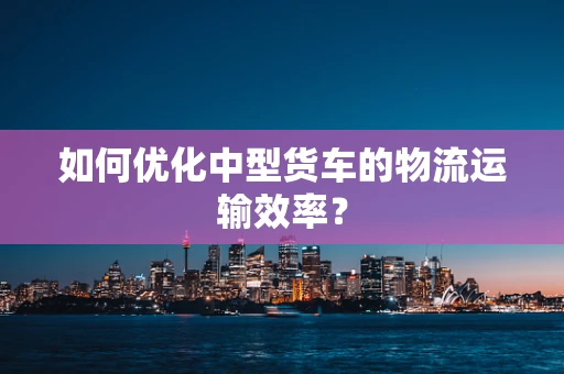 如何优化中型货车的物流运输效率？