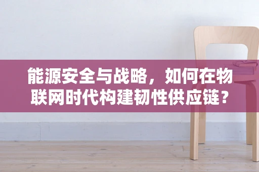 能源安全与战略，如何在物联网时代构建韧性供应链？