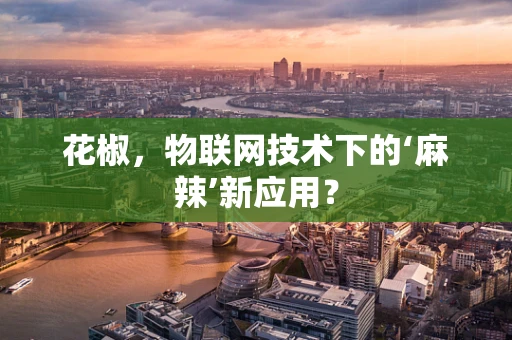 花椒，物联网技术下的‘麻辣’新应用？