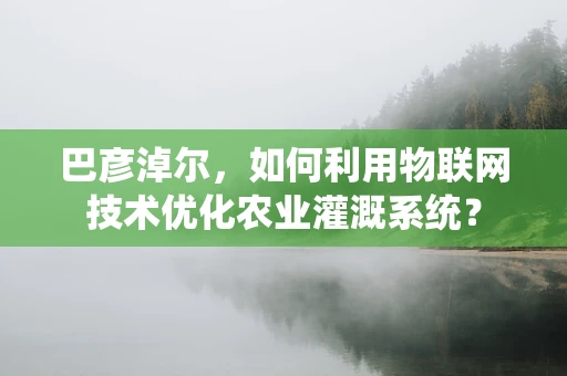 巴彦淖尔，如何利用物联网技术优化农业灌溉系统？