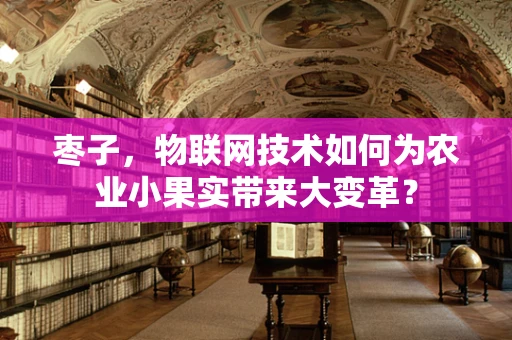 枣子，物联网技术如何为农业小果实带来大变革？