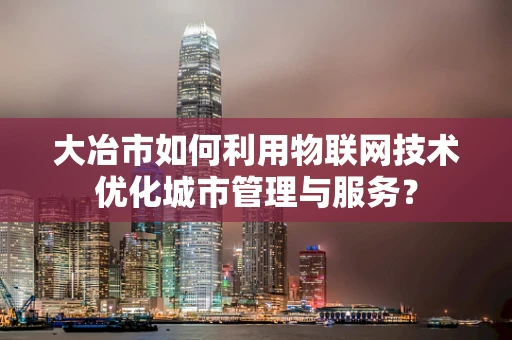 大冶市如何利用物联网技术优化城市管理与服务？