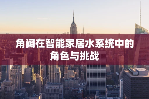 角阀在智能家居水系统中的角色与挑战